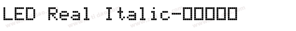 LED Real Italic字体转换